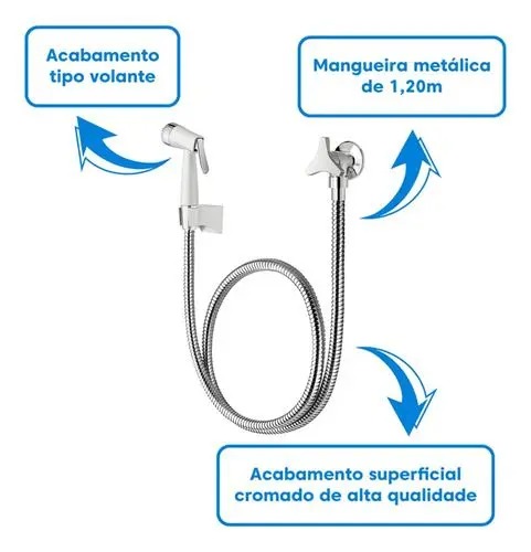 Ducha Higiênica Nova Gyro 2195 Fabrimar - Tigre Metais Acabamento Metal Cor Cromado