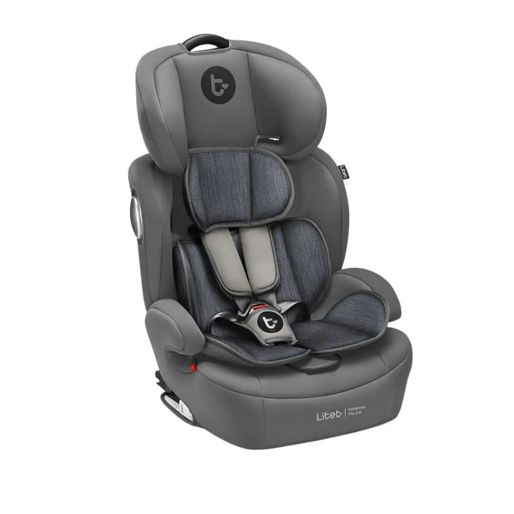 Cadeirinha Cadeira Assento 2 em 1 De Bebê Para Carro Infantil 9 a 36 Kg Isofix Cinza Litet - Litet - Imagem 2