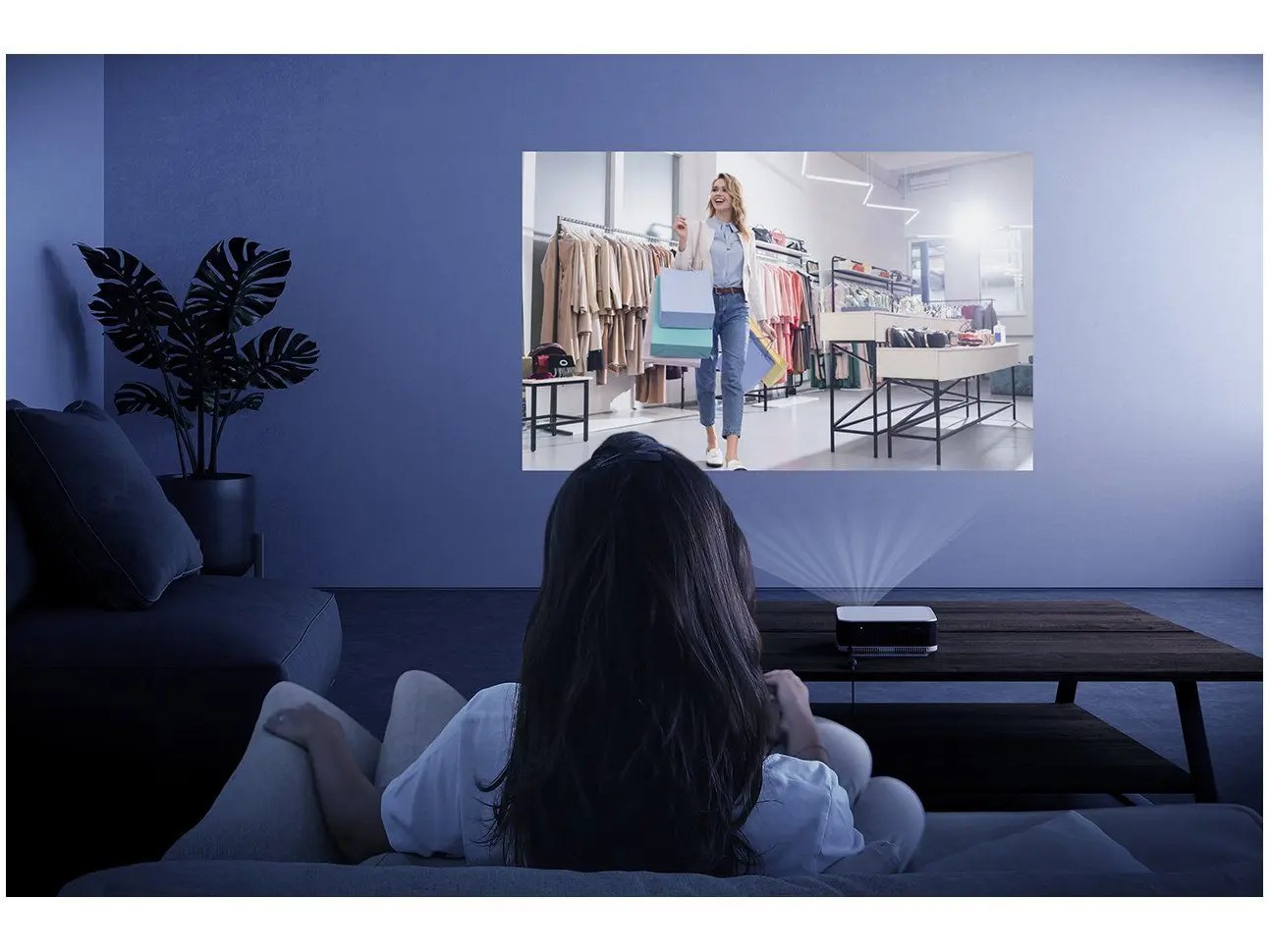 Projetor Portátil Smart Epson Lifestudio Pop Full HD EF-61 Som Bose Google TV Wi-Fi Branco Pérola - Imagem 8