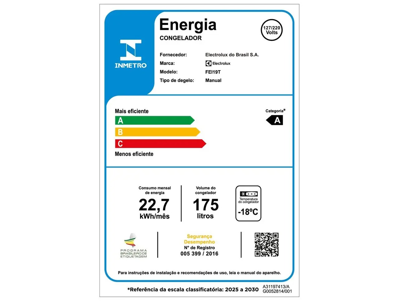 Freezer Vertical Electrolux 175L 1 Porta Inverter Efficient FEI19T 110/220V - Imagem 5