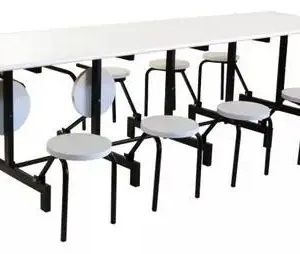 Mesa para Refeitório com 10 lugares com bancos Dobráveis Escamoteáveis - DE ASTRO
