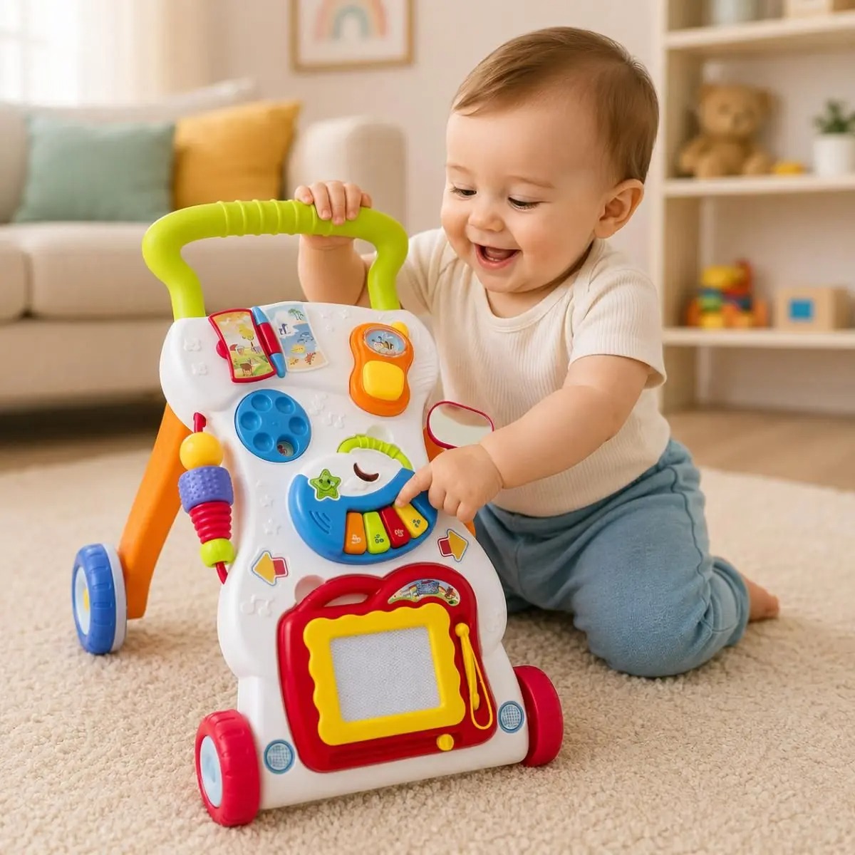 Andador Infantil Bebê Musical Didático e Centro de Atividades com Brinquedos de 6 a 18 Meses - Tapuzim - Imagem 3