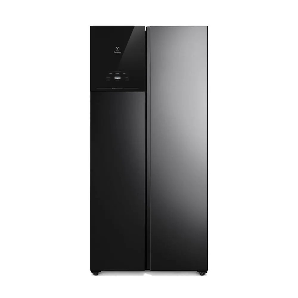 Geladeira Electrolux Frost Free Inverter 431L AutoSense Bivolt Side by Side Black Inox Look (ES40B)