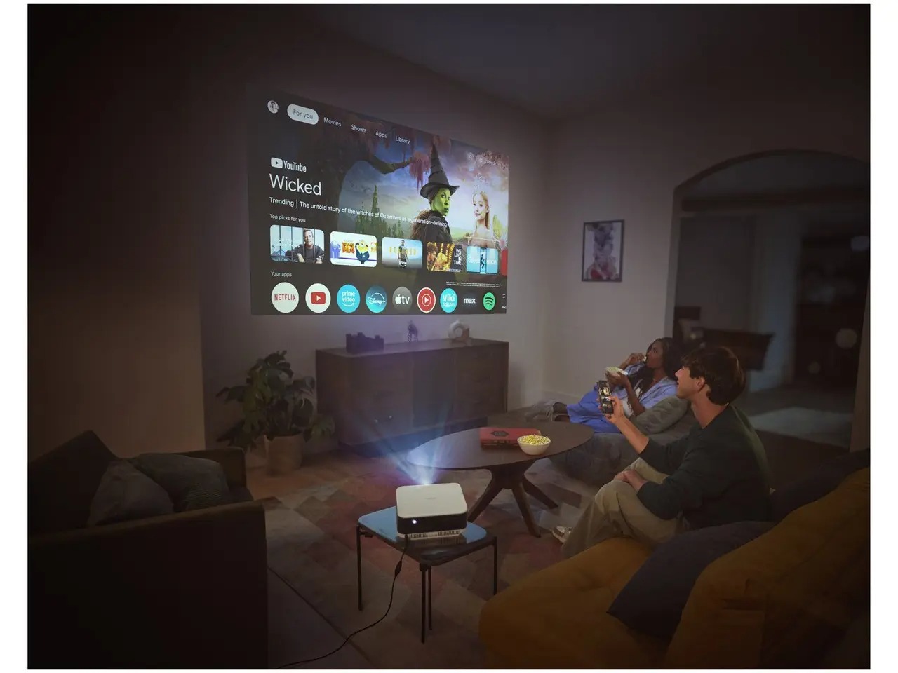 Projetor Portátil Smart Epson Lifestudio Pop Full HD EF-61 Som Bose Google TV Wi-Fi Branco Pérola - Imagem 10