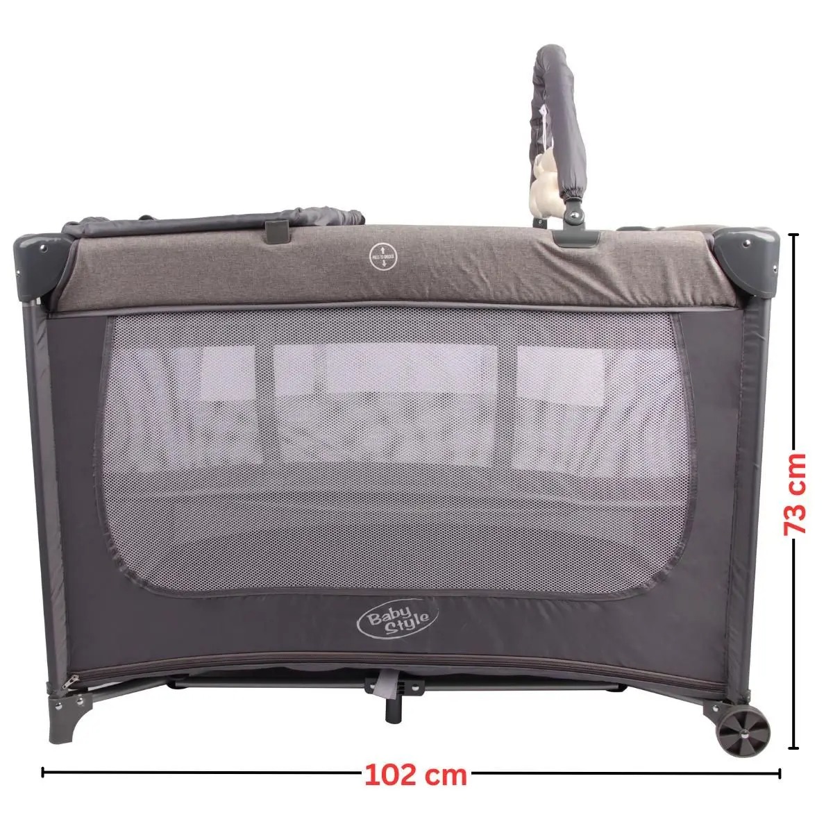 Berço Portátil Joly Baby Style 2 Níveis de Altura Compacto Chiqueirinho Com Trocador - BabySyle - Imagem 2