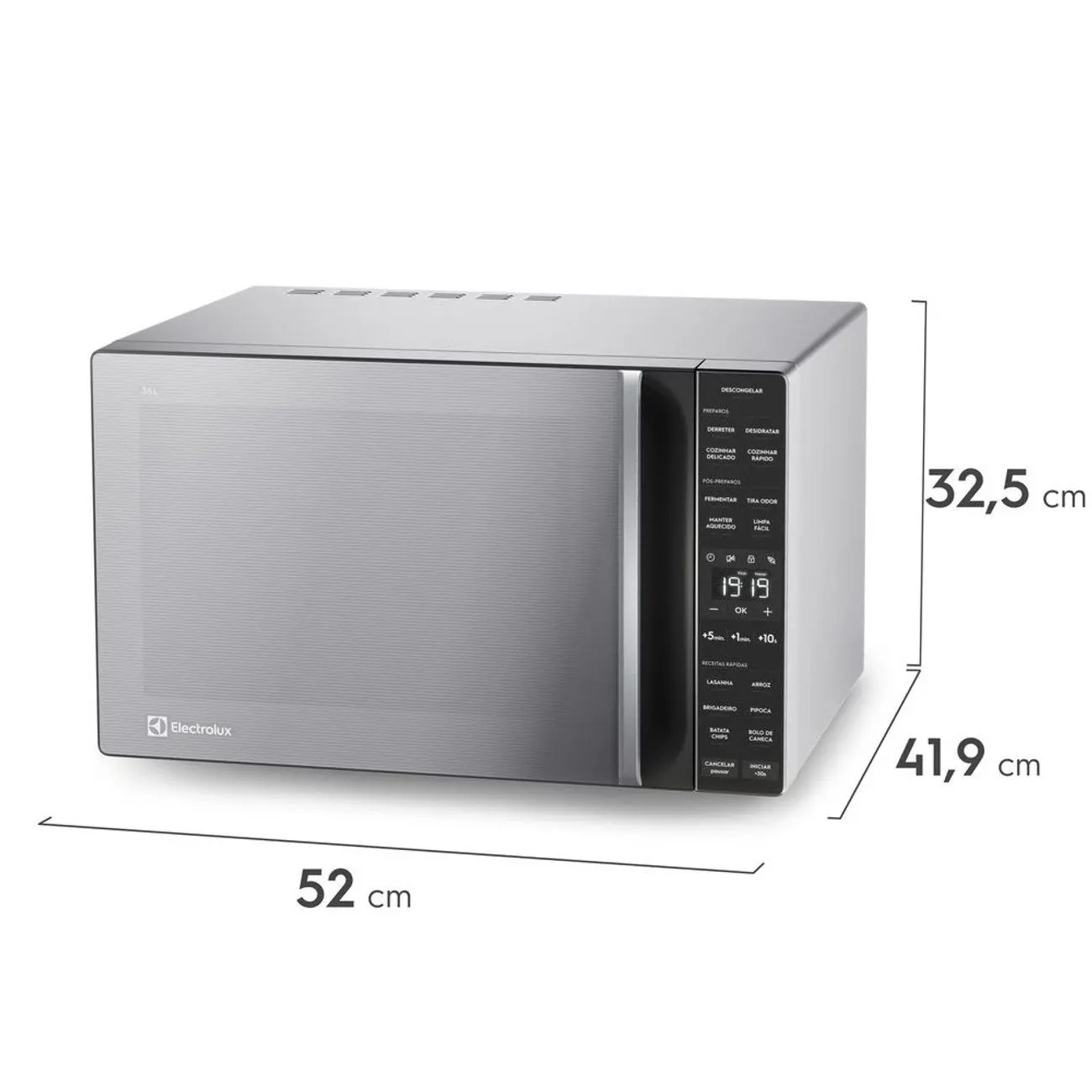 Micro-ondas Electrolux 36 Litros Efficient com Descongelamento Assistido Prata - ME36S 110/220V - Imagem 2