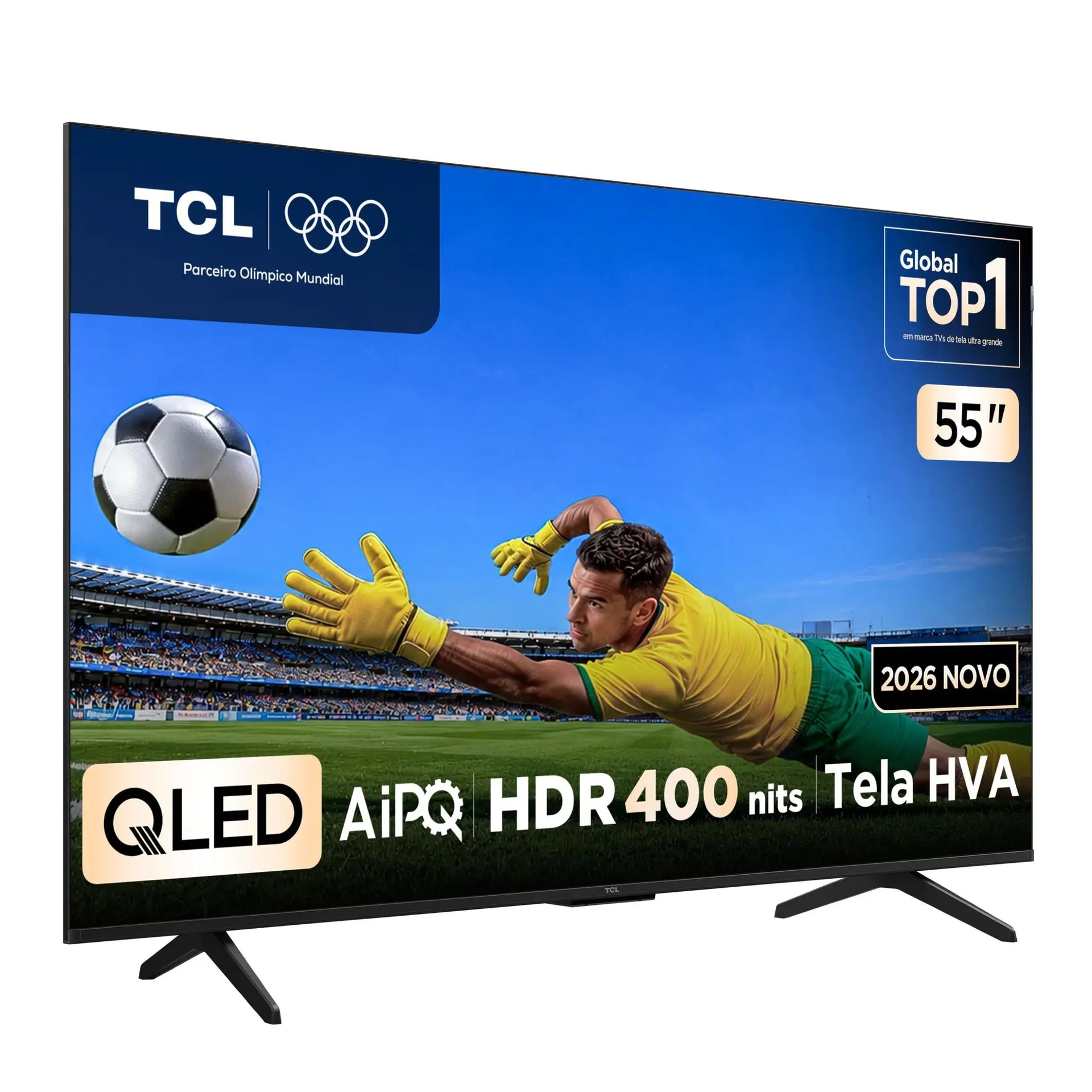 Smart TV TCL 55 Polegadas 55P7L QLED 4K P7L WiFi Bluetooth Google TV HDR10 120 Hz VRR AIPQ - Imagem 4