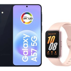 Smartphone Samsung Galaxy A57 128GB Azul Escuro - 5G + Smartband Samsung Galaxy Fit3 Rosé
