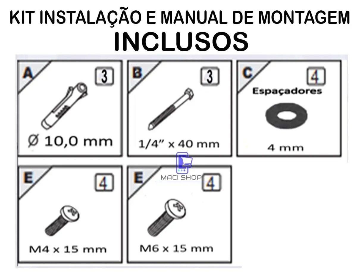 Suporte Para Tv Tri Articulado Lcd Led Plasma 14 a 55 Pol Samsung LG Philco Tcl 32 40 42 43 47 50 52 55 Polegadas - YEPP - Imagem 3