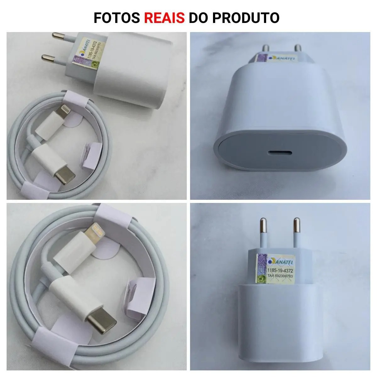 Carregador Turbo Fonte 20w Usb-c+ Cabo Compatível com iPhone 11 12 13 14 Pro X XR XS - Hrebos - Imagem 9