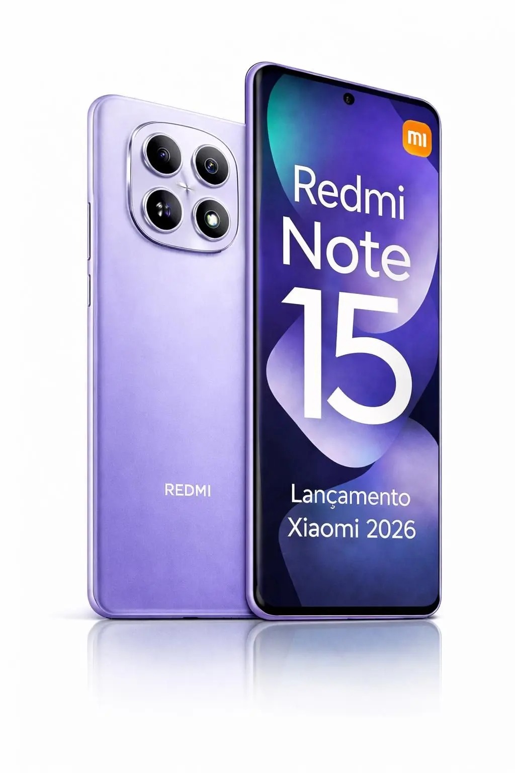 Smartphone Celular Xiaomi Redmi Note 15 4G 256GB 8GB 128GB 6GB Lançamento 2026 Câmera 108MP 20MP AMOLED 120Hz FHD plus Design Premium Água e Poeira