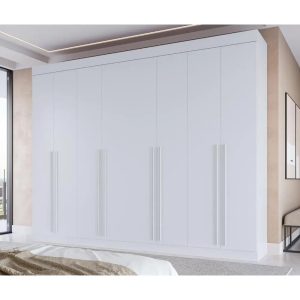 Guarda Roupa Casal Estônia 8 Portas 4 Gavetas MDF ACP Móveis - Linhamobília