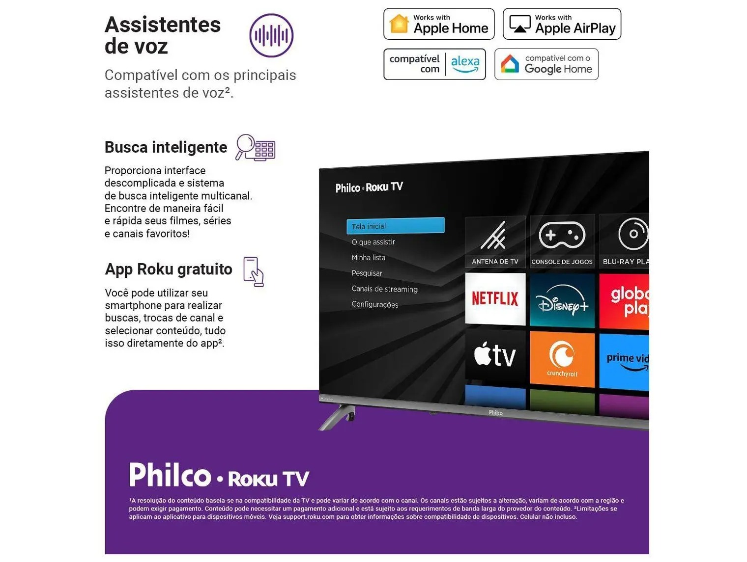 Smart tv 32 philco p32crb roku dolby audio hdr10 - Imagem 3