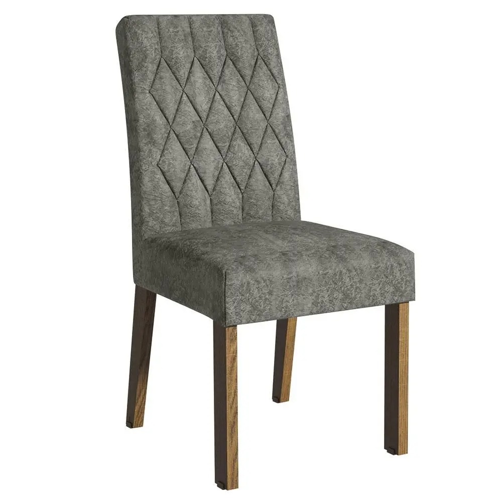 Conjunto Mesa de Jantar 6 lugares Tampo de Vidro Geórgia Madesa - Imagem 5