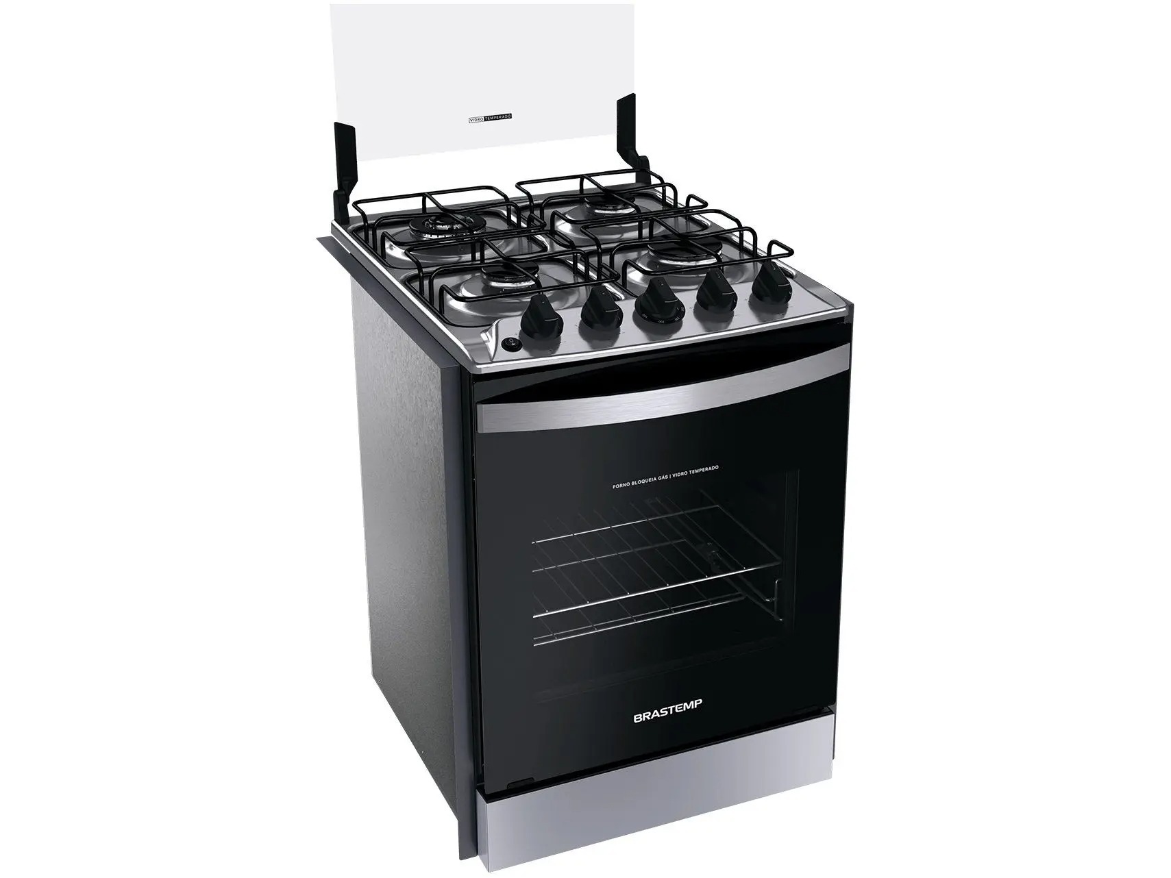 Fogão Brastemp 4 Bocas de Embutir Inox com Dupla Chama e Grades Individuais BYO4EBR 110/220V - Imagem 5