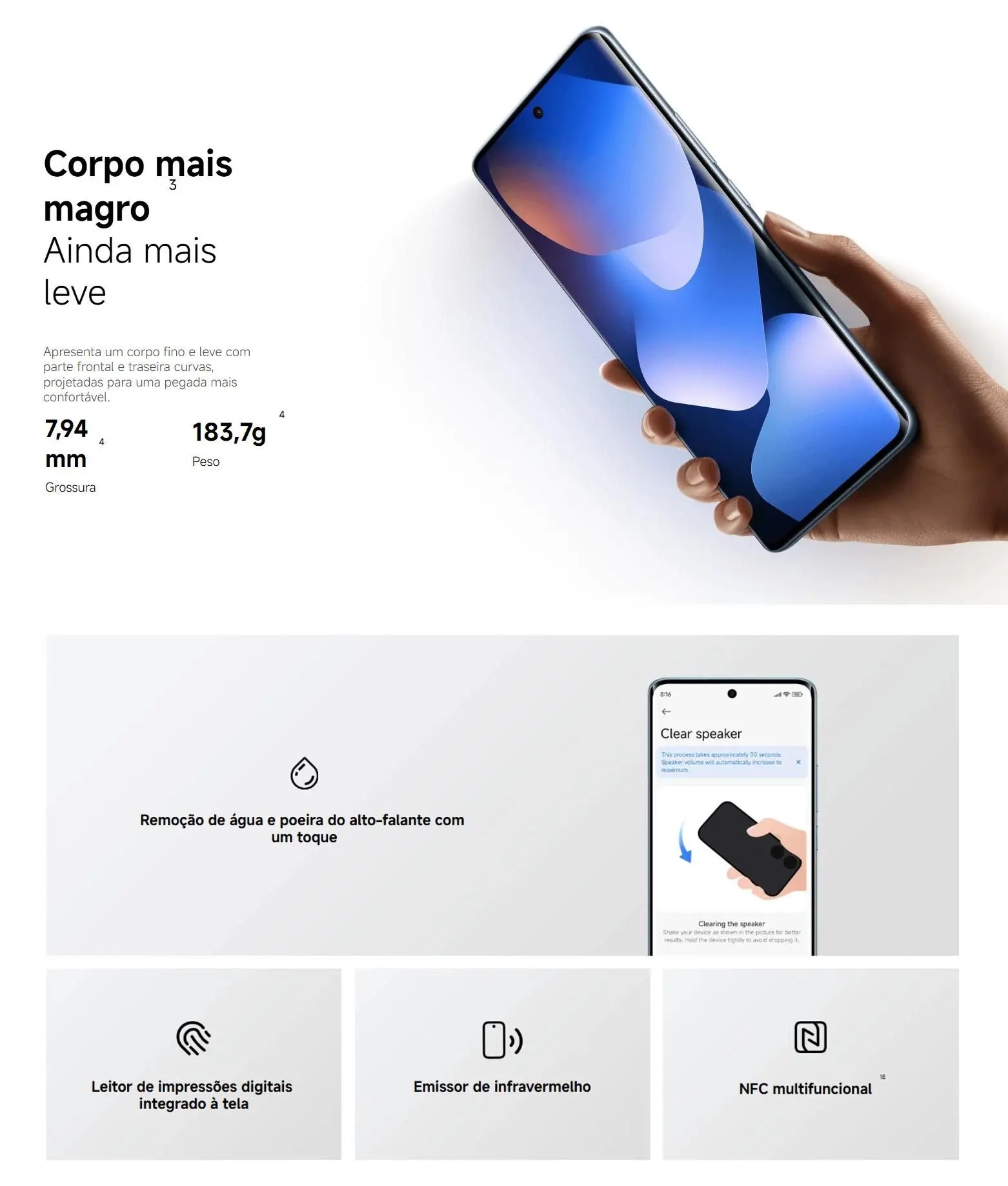 Smartphone Celular Xiaomi Redmi Note 15 4G 256GB 8GB 128GB 6GB Lançamento 2026 Câmera 108MP 20MP AMOLED 120Hz FHD plus Design Premium Água e Poeira - Imagem 6