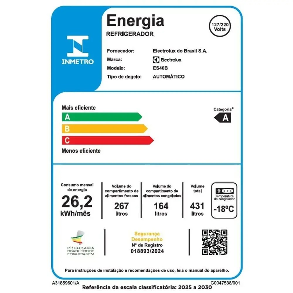 Geladeira Electrolux Frost Free Inverter 431L AutoSense Bivolt Side by Side Black Inox Look (ES40B) - Imagem 4