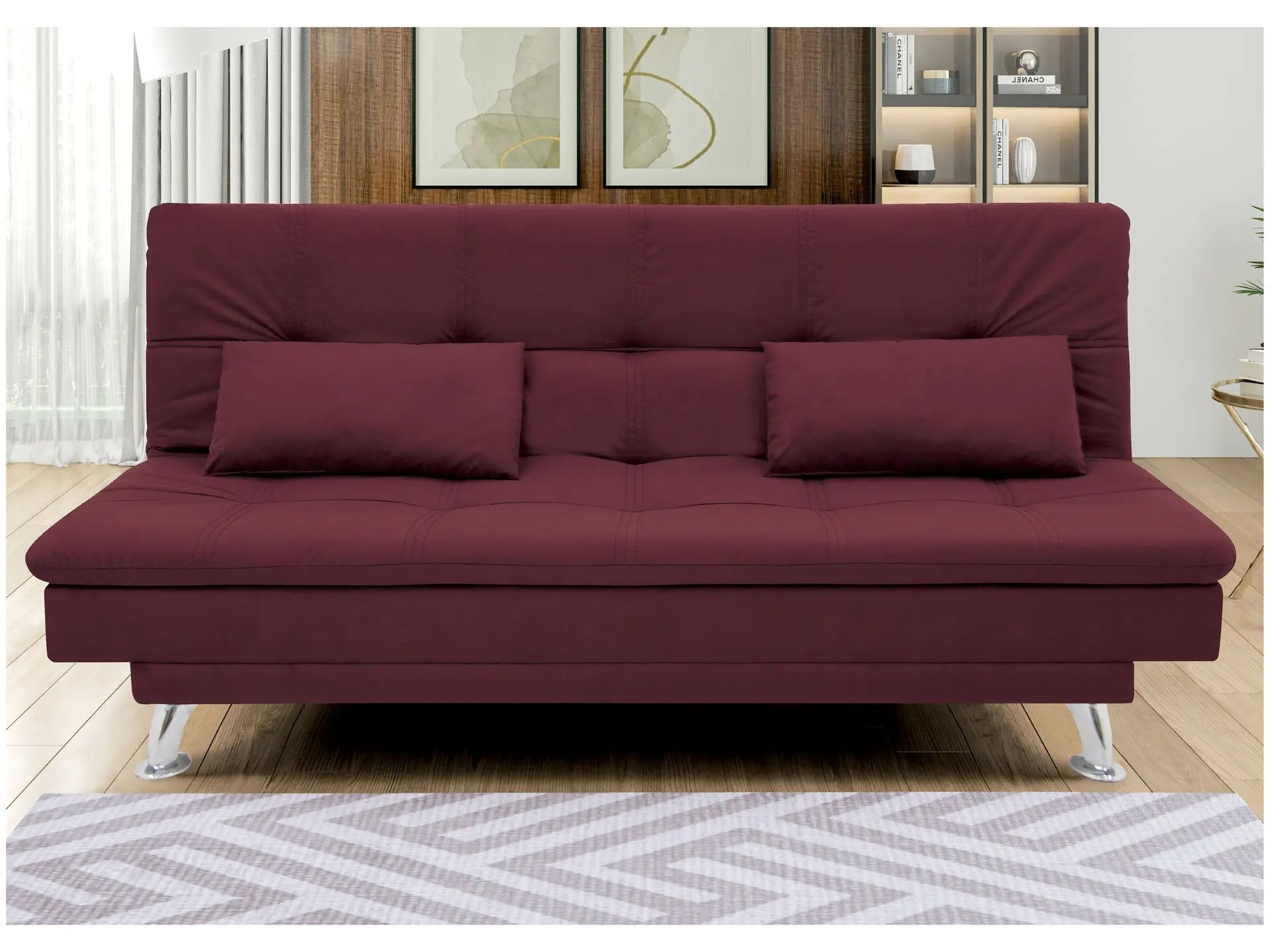 Sofá-cama Casal Reclinável Suede Linoforte Yasmin - Imagem 3
