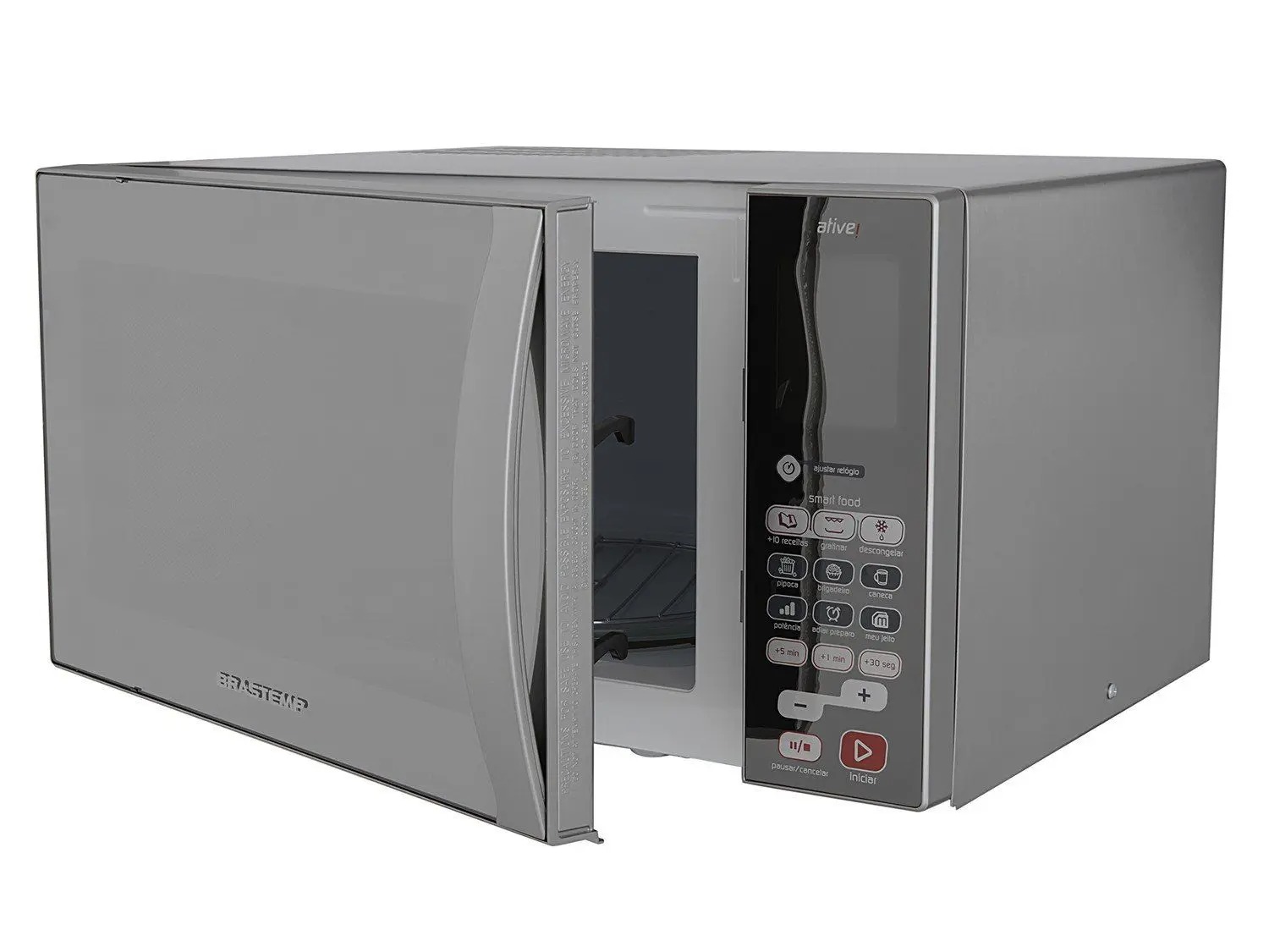 Micro-ondas Brastemp 38 Litros cor Inox Espelhado com Grill - BMJ38AR 110/220V - Imagem 5