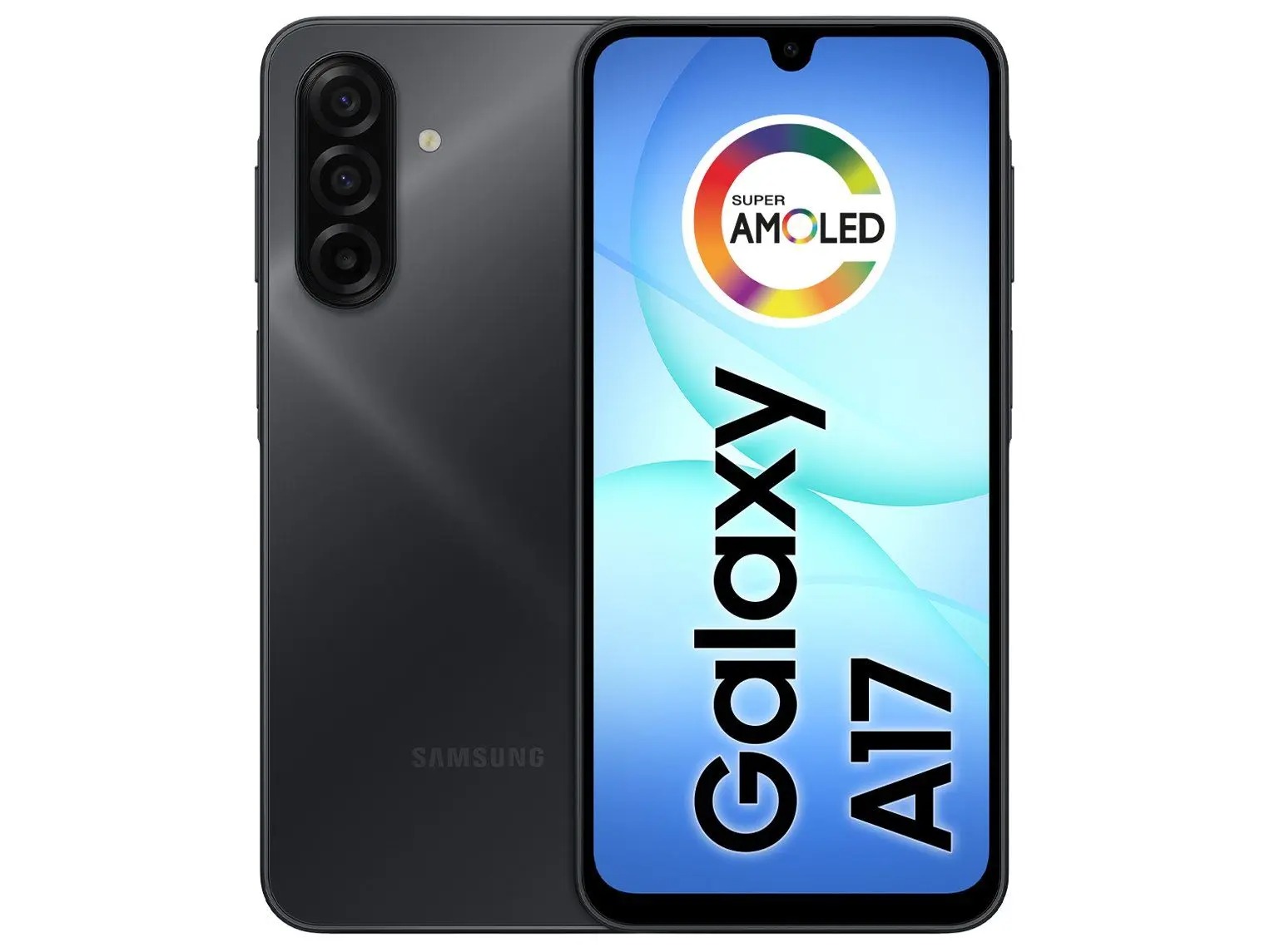 Celular samsung galaxy a17com ia, 128gb, 4gb ram, cam de 50mp, tela de 6.7, nfc, ip54 - preto