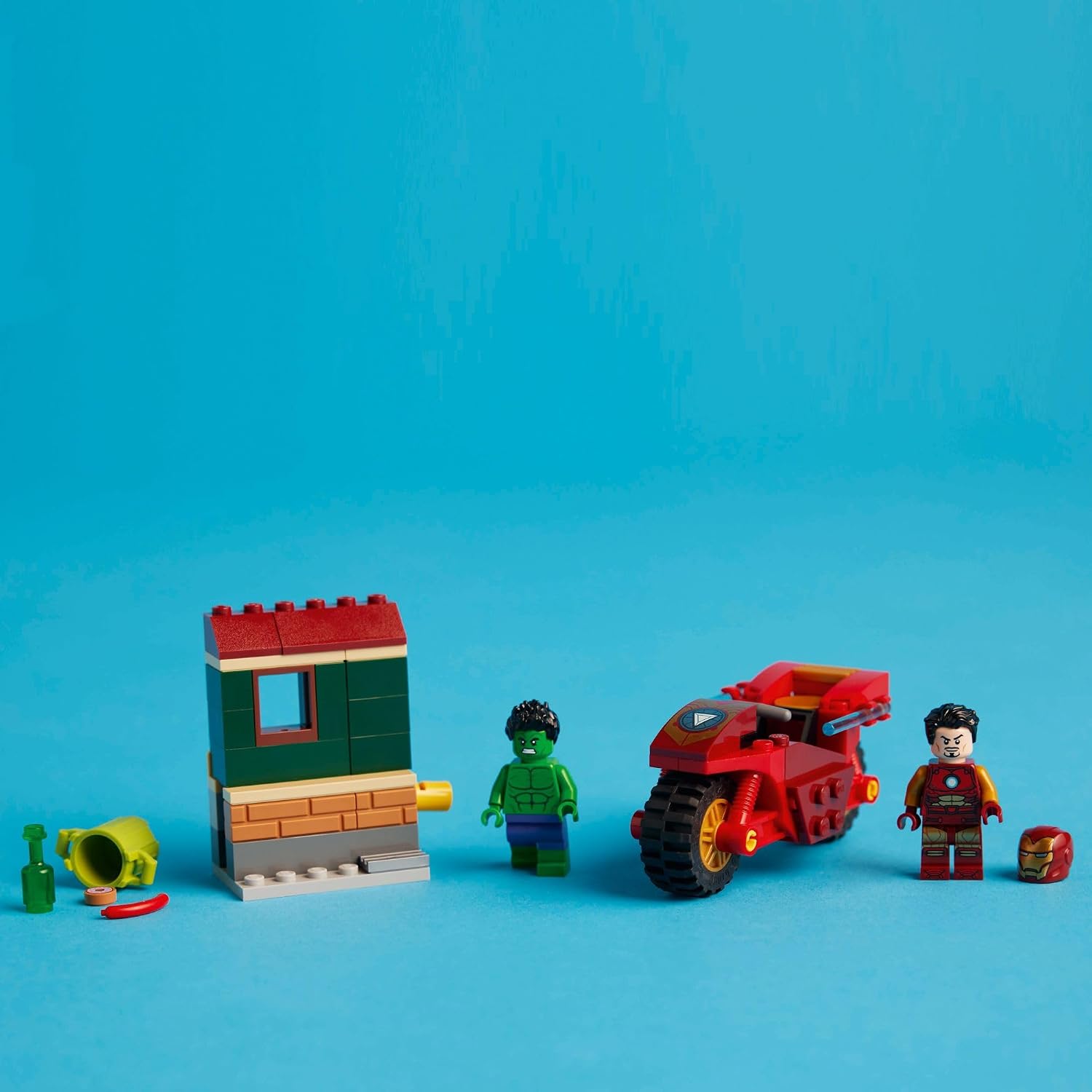 LEGO Marvel Homem de Ferro com Motocicleta e Hulk - 76287 - Imagem 4