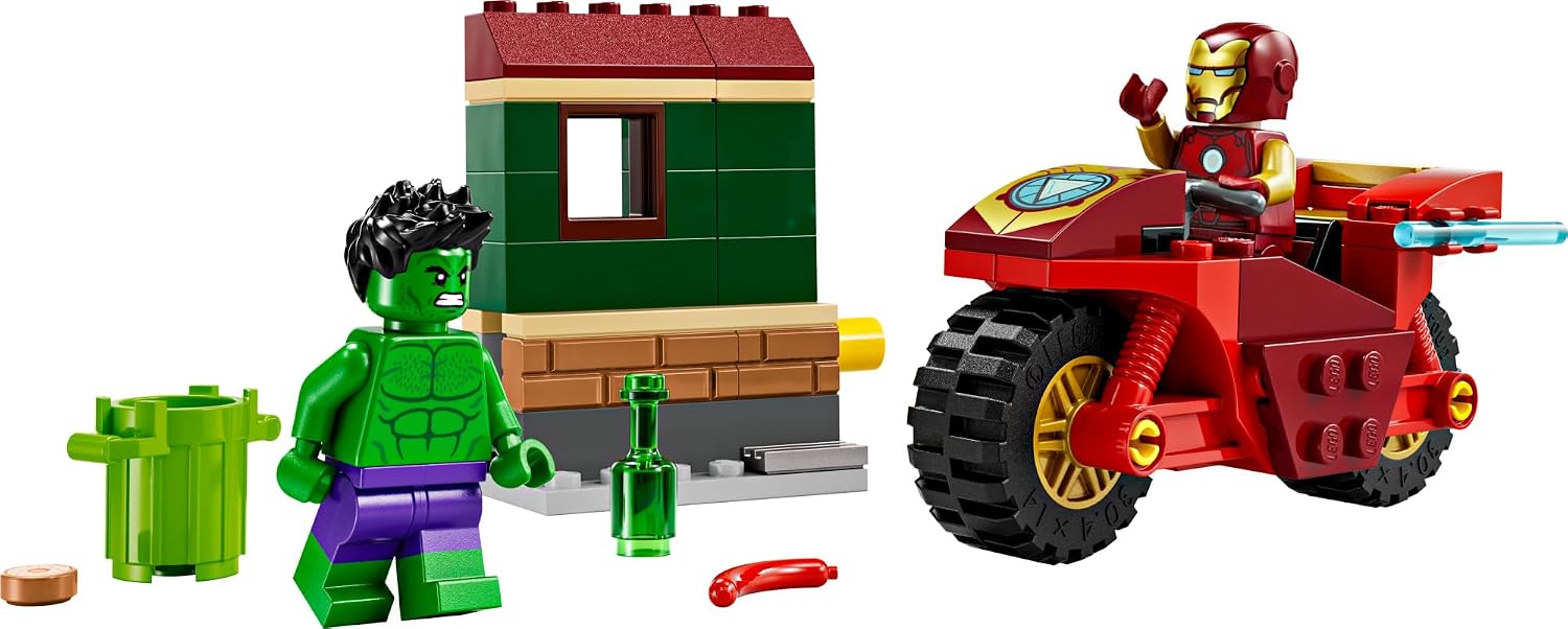 LEGO Marvel Homem de Ferro com Motocicleta e Hulk - 76287 - Imagem 3