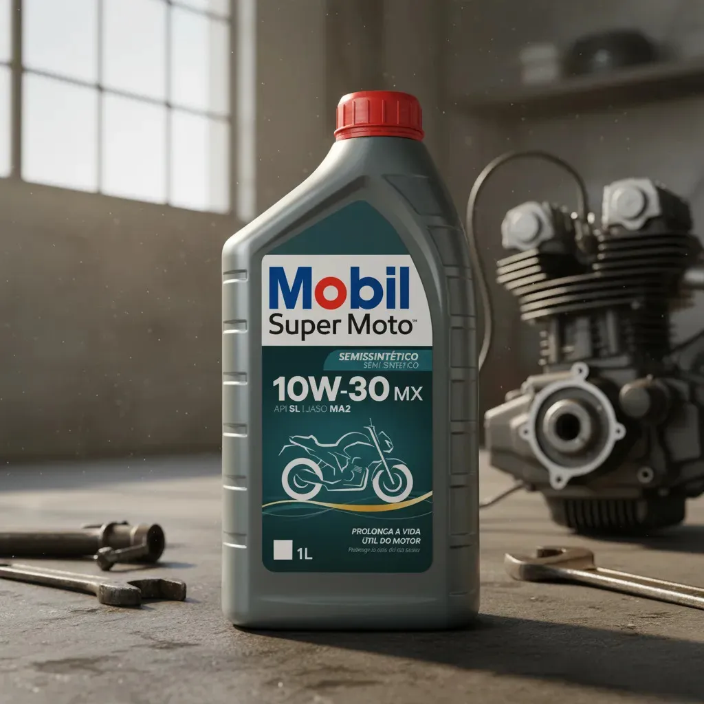 Mobil Óleo Super Moto 10w30 1 Litro Semi Sintetico 4t Mx - Imagem 4